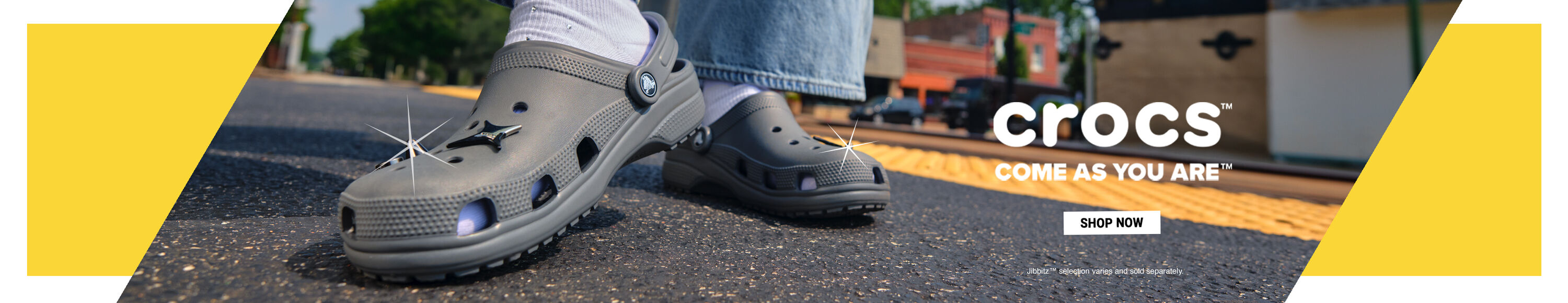Crocs. Come as you are. Shop Now. Jibbitz selection varies and sold separately.