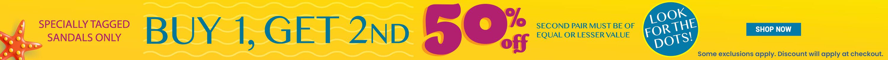 'Specially taggedd sandals only. Buy 1