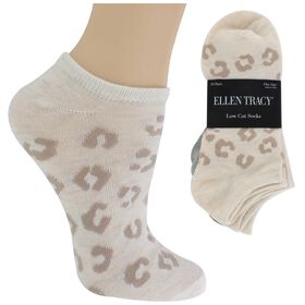 Socks Women's Ellen Tracy Leopard-Print 10 For $10 Side View With Package