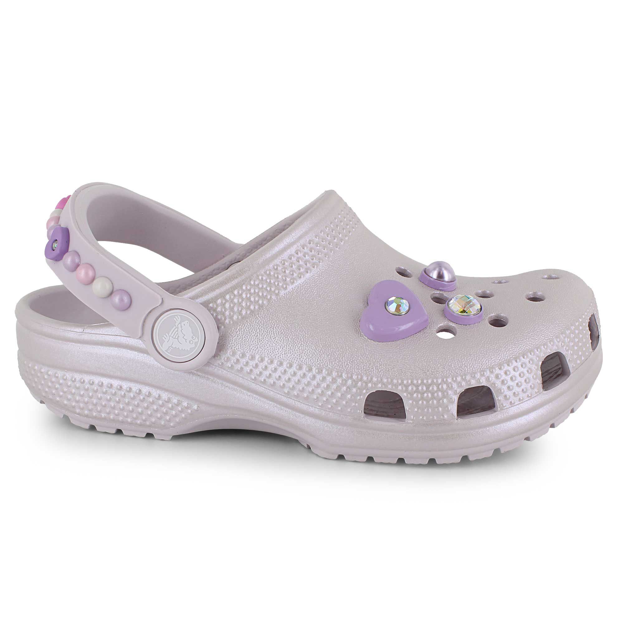 Crocs Classic Pearls and Heart Shine Clog-K Right Side View