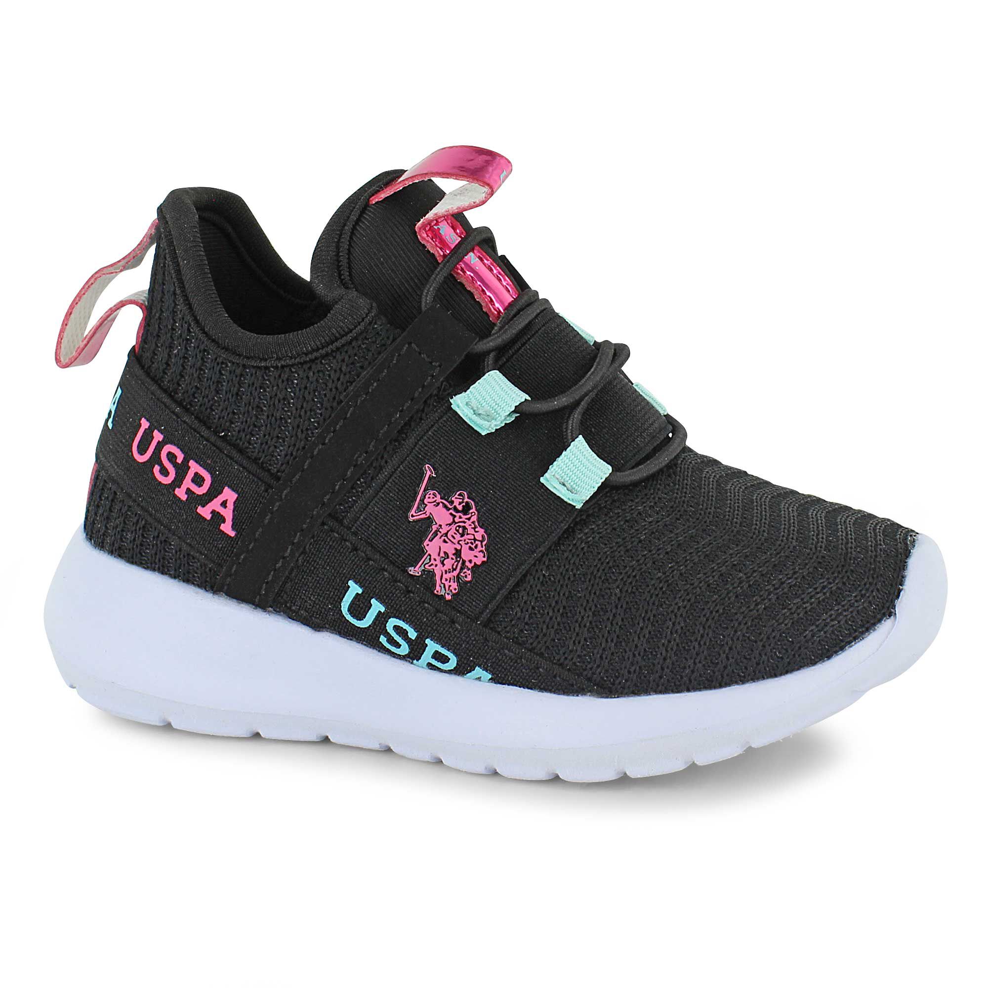 Us polo assn shoes black and pink shop