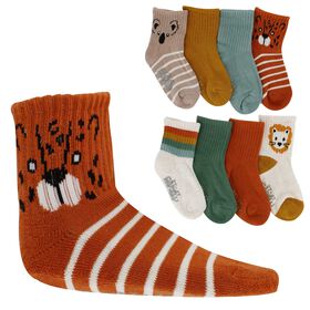Infants' Socks Infants' Capelli Safari Crew 8-Pair Pack Side View With Package