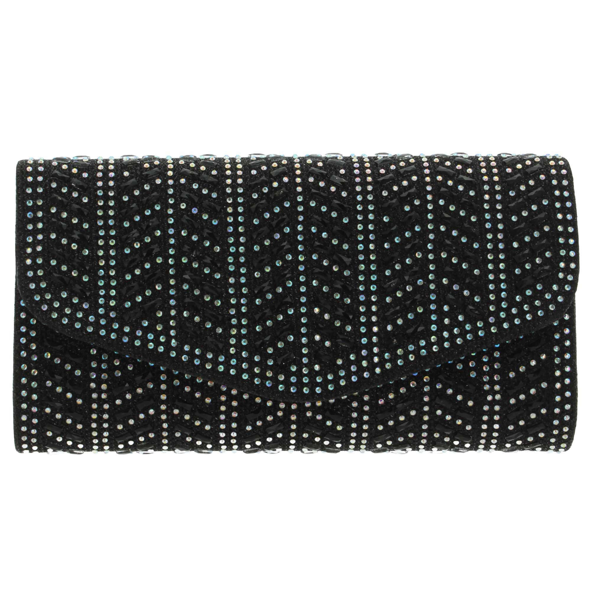 d'margeaux Chevron Evening Bag Front View