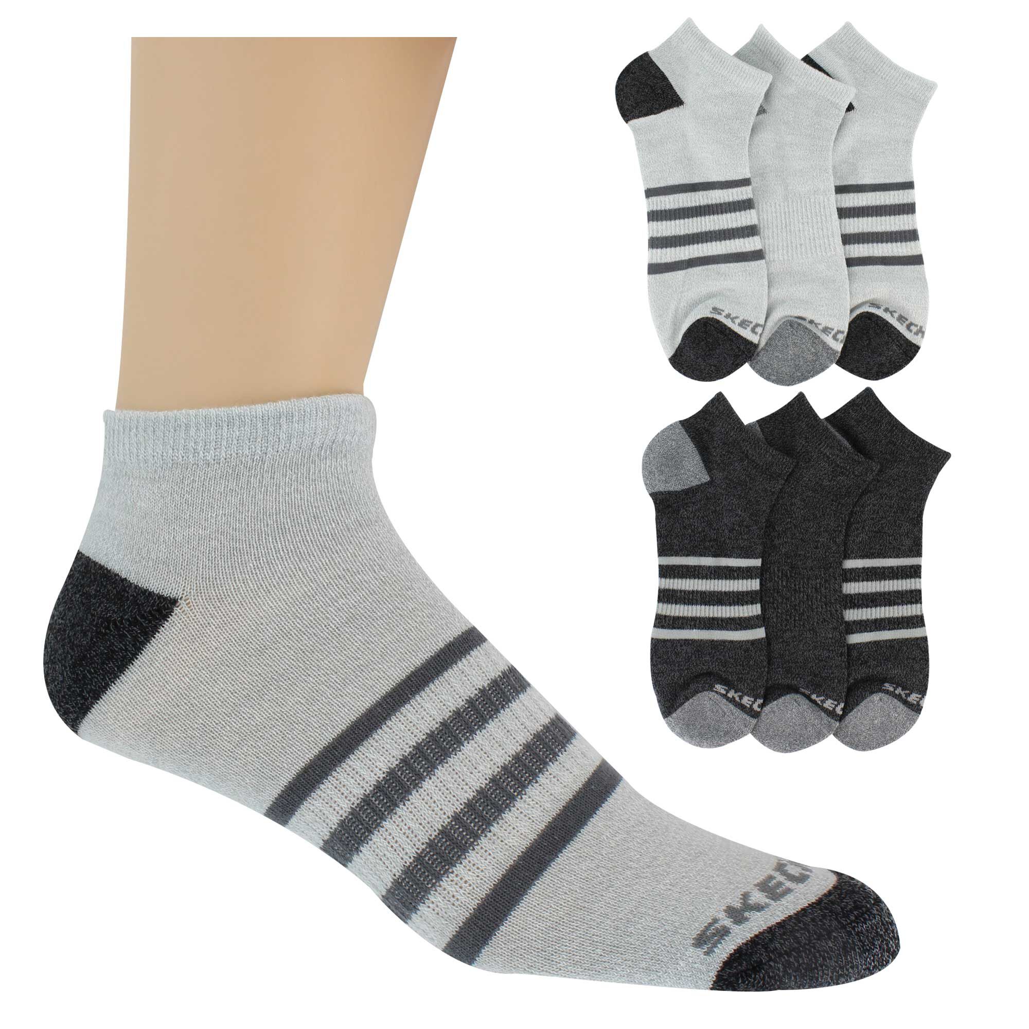 Men's Skechers Low-Cut 6-Pair Pack Side View With Package