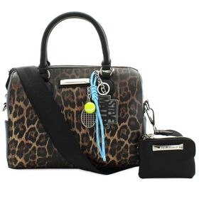 Handbags Steve Madden Leopard-Print BDELL Satchel Front View