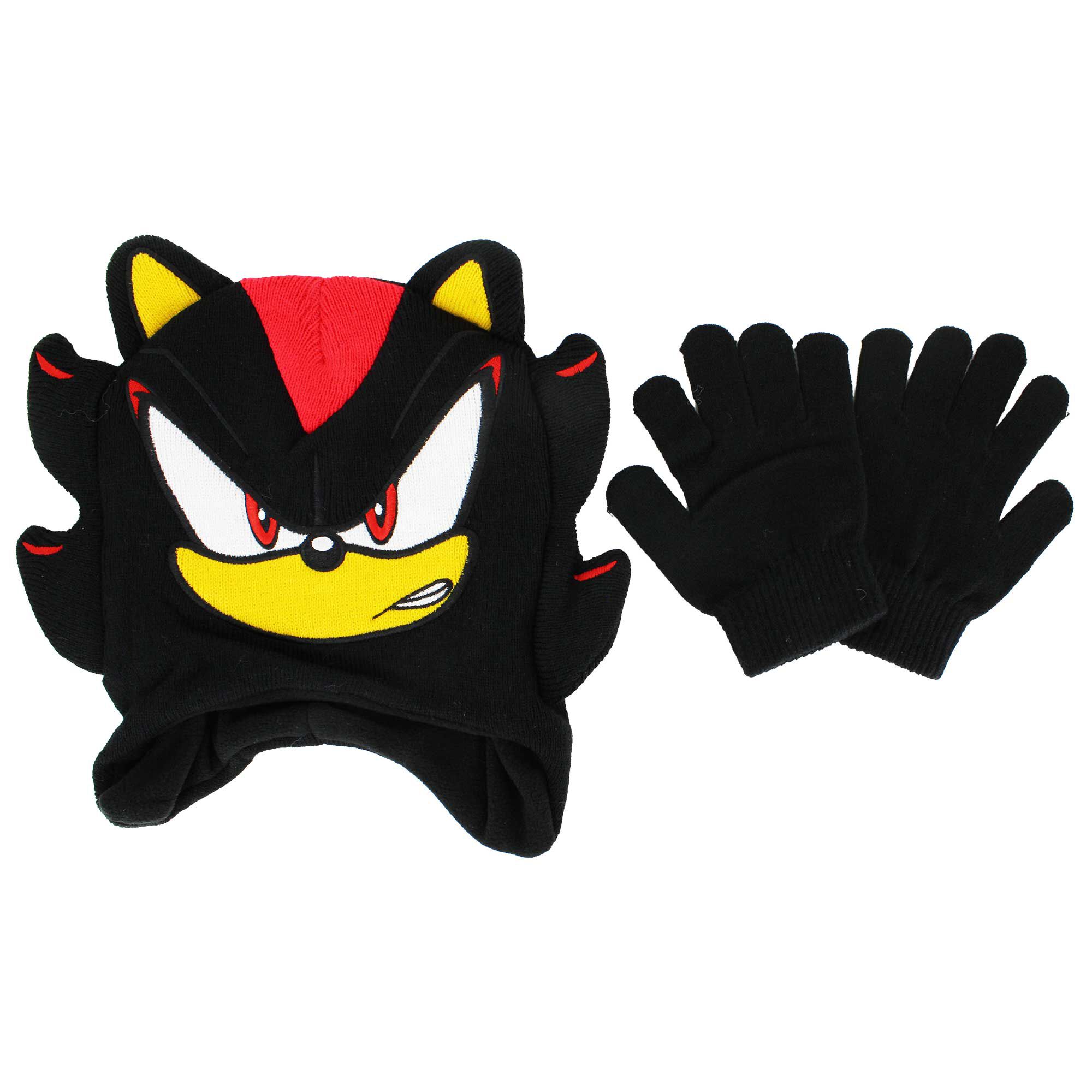 Kids' Sonic The Hedgehog Shadow Beanie & Glove Set Front Set View