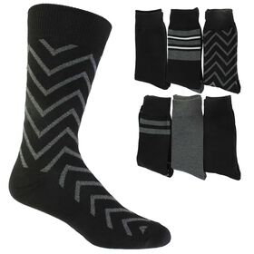  Men's Bruno Magli Dress Crew 6-Pair Pack Side View With Package