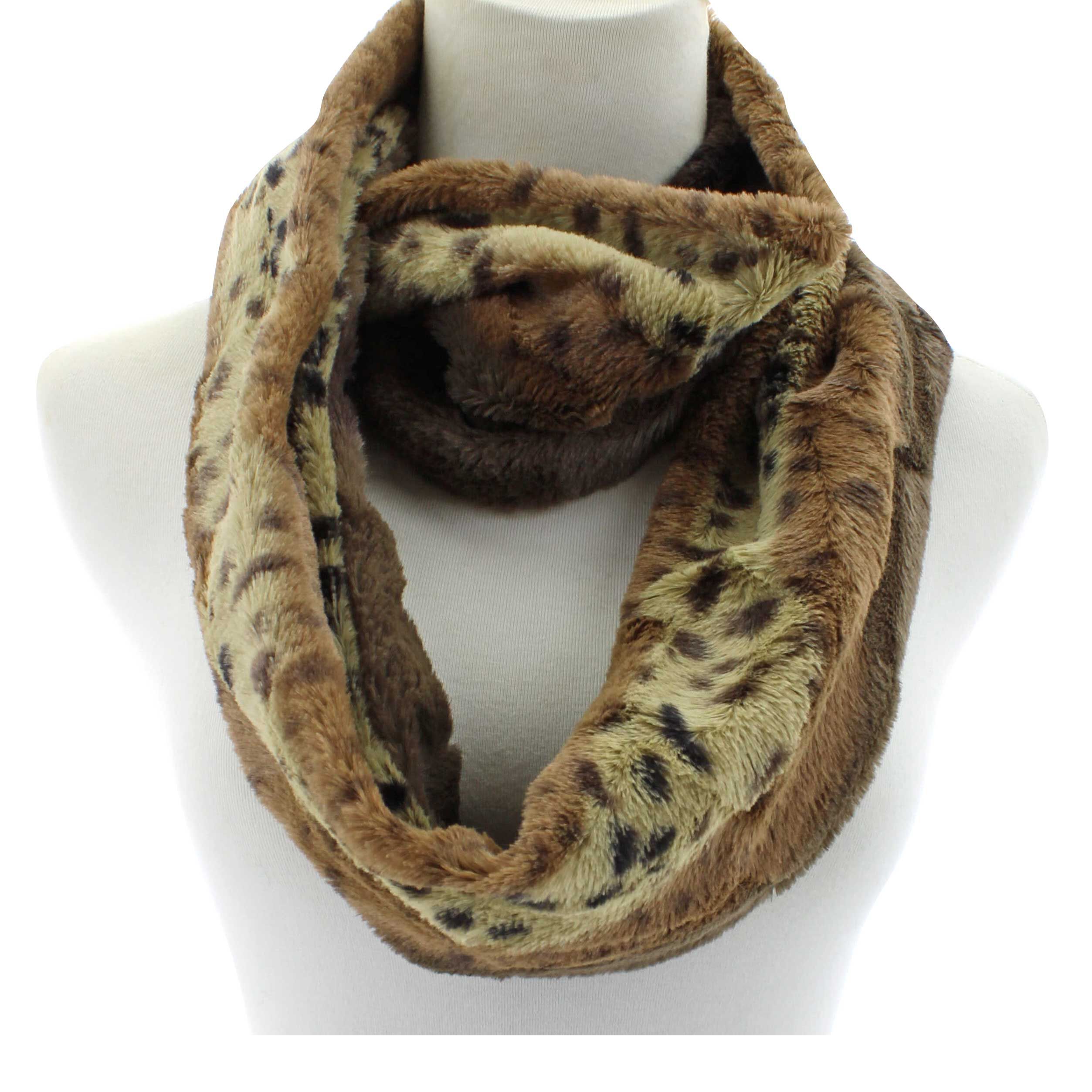 Couture Gems Animal-Print Eternity Scarf Front View