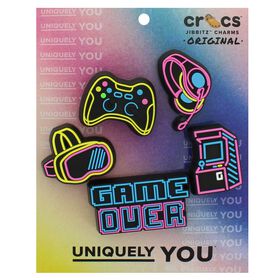 Other Crocs Jibbitz Light-Up Neon Gamer 5-Pack Front Package View