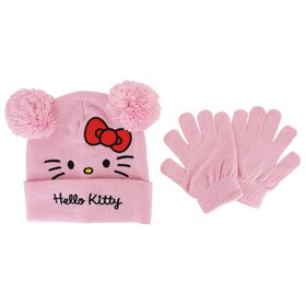 Characters & Collaborations: Shoes & Accessories Kids' Hello Kitty Knit Hat And Glove Set Front View