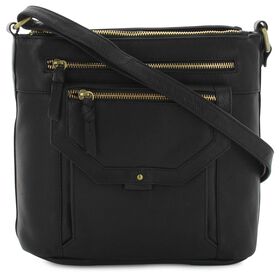  Great American Leatherworks Top-Zip Cross Body Front View