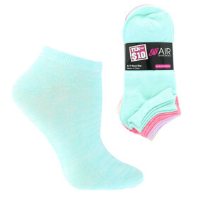  Women's Air Sports World Pastel No-Show 10 For $10 Side View With Package