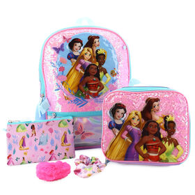 Character Disney Princess 5-Piece Backpack Set Front View