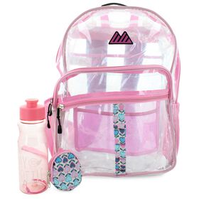  Summit Ridge Clear Backpack With Water Bottle Front View