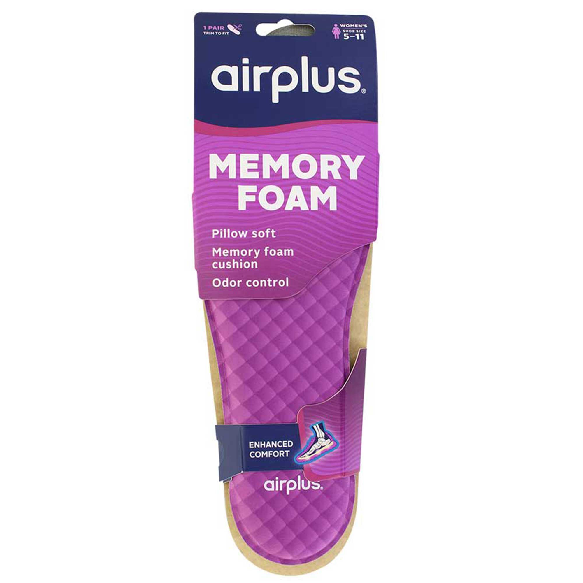 Women's airplus Memory Comfort Insoles Front Package View