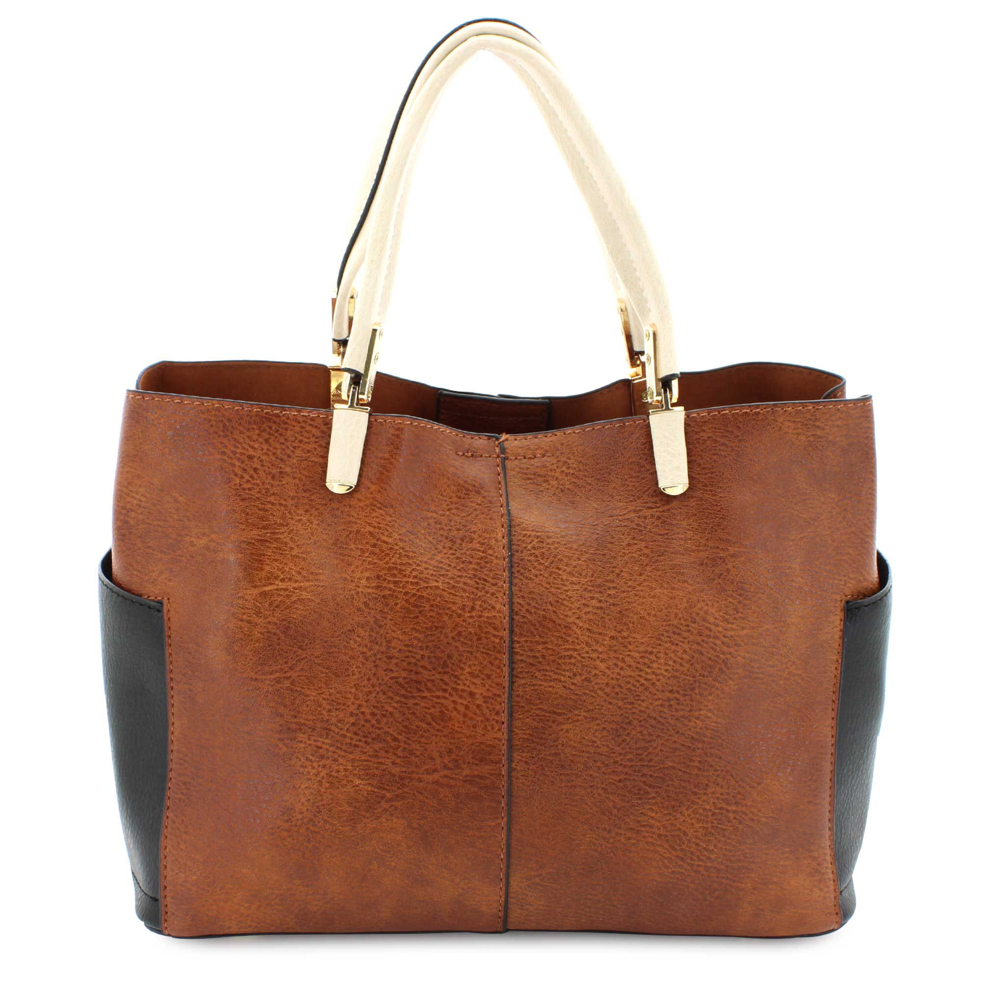 DS Bags Bruce Color-Block Satchel Front View