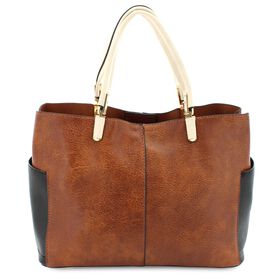  DS Bags Bruce Color-Block Satchel Front View