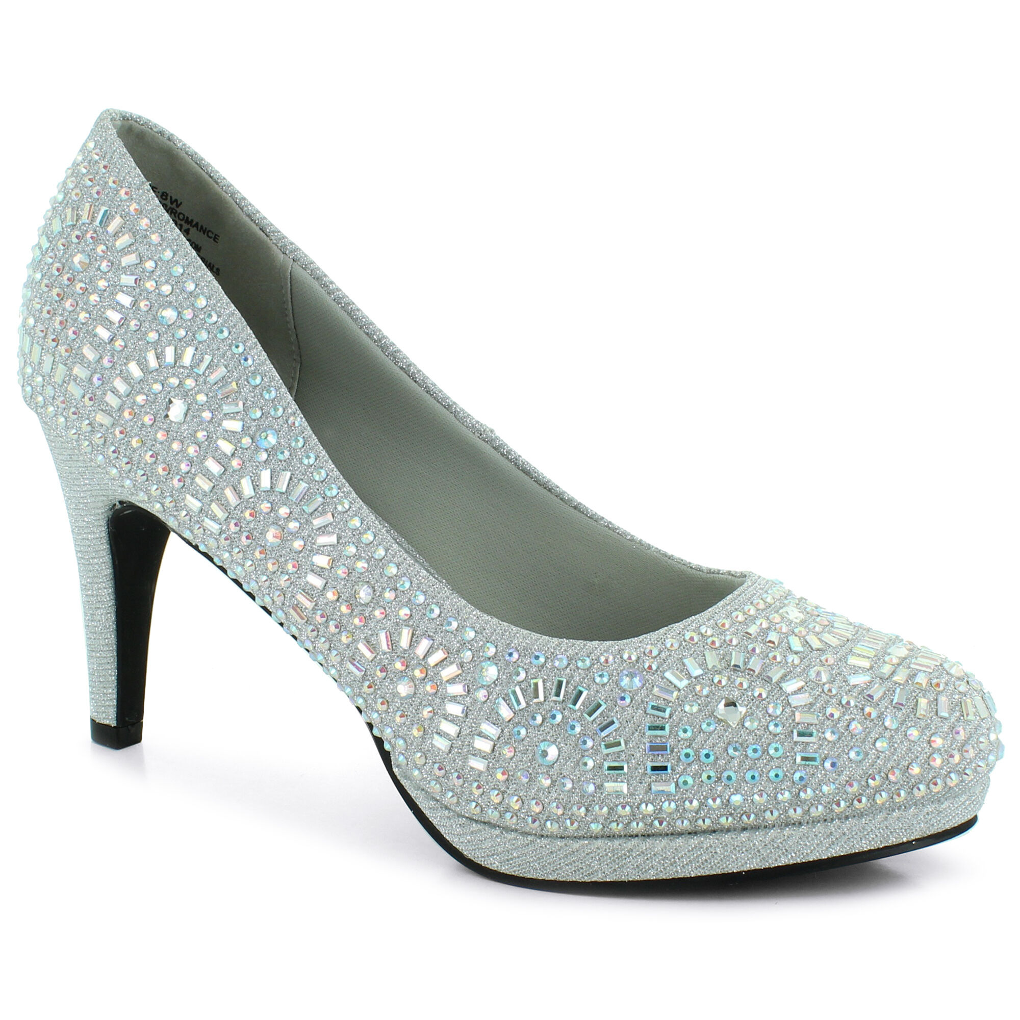 Silver slipper high heels clearance