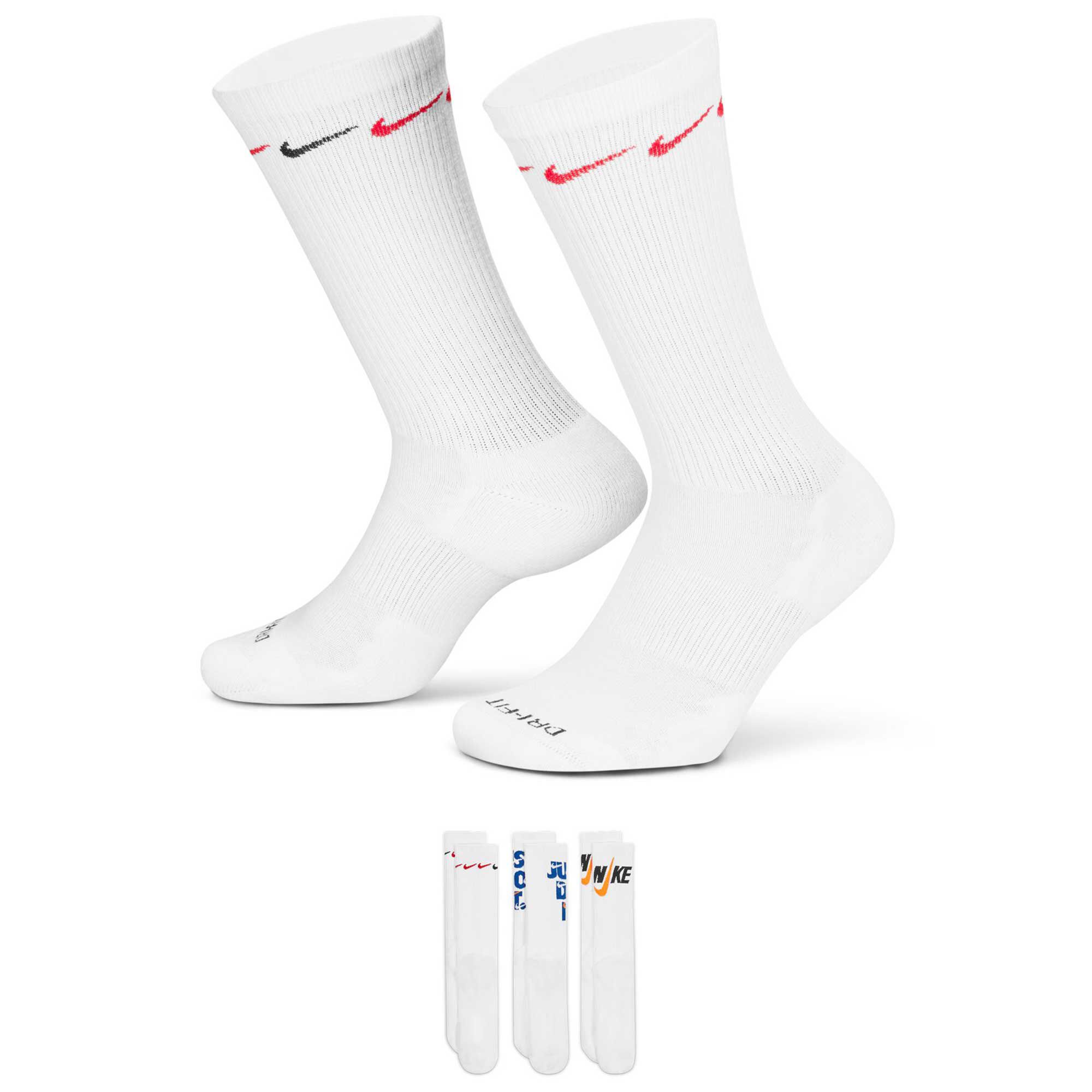Men's Nike Everyday Plus Crew 3-Pair Pack Side View With Package