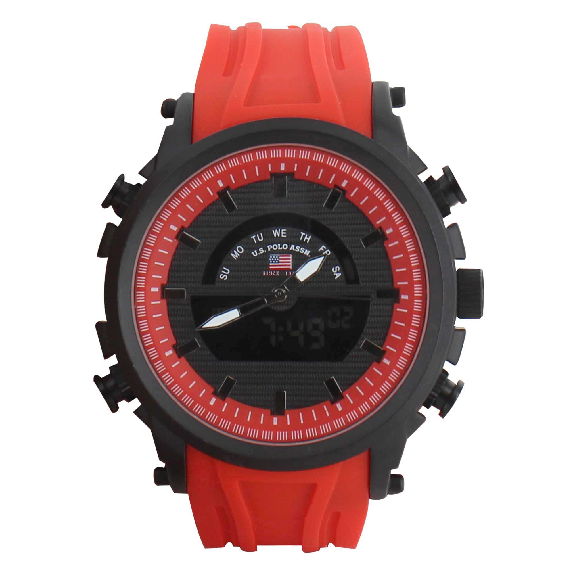 U.S. Polo Association Digital And Analog Watch Front View