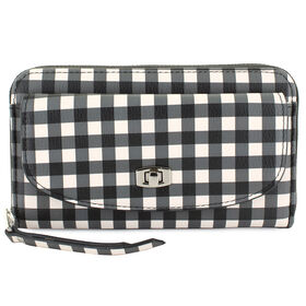 New Arrivals Madden Girl Gingham-Print Wallet Front View