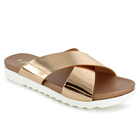 cushionaire rose gold sandals