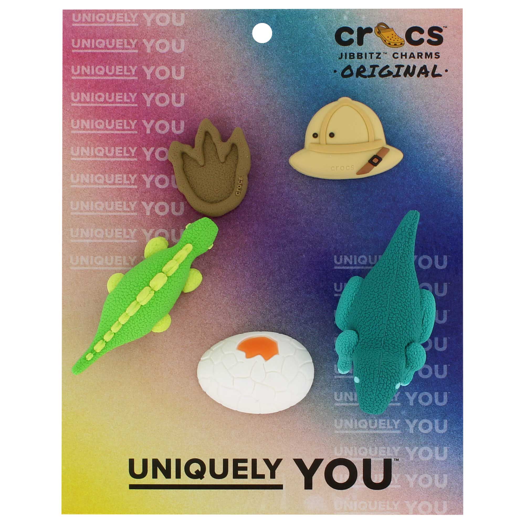 Crocs Jibbitz 3-D Dinosaur Adventure 5-Pack Front Package View