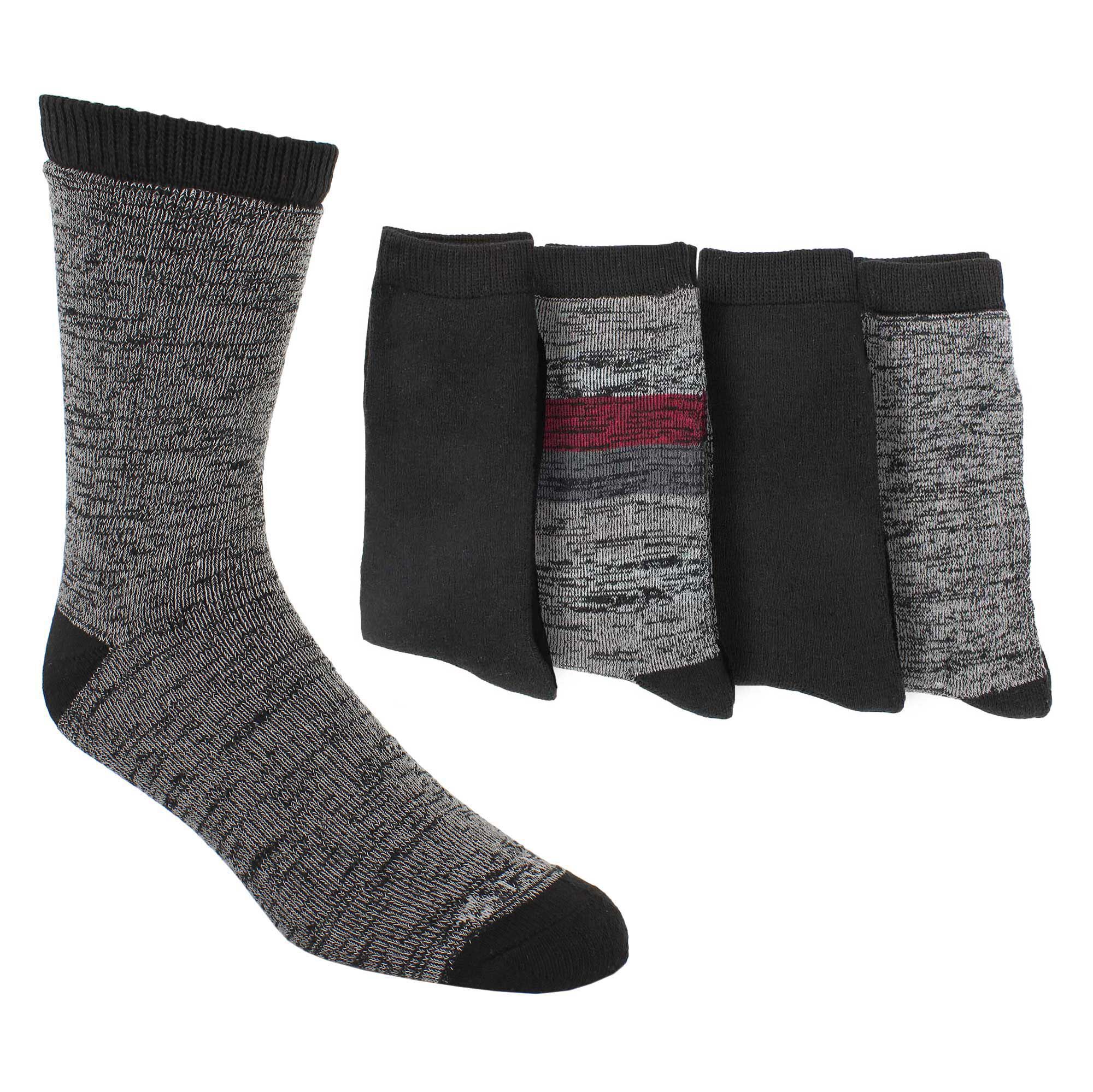 Men's Columbia Space-Dye Crew 4-Pair Pack Side View With Package