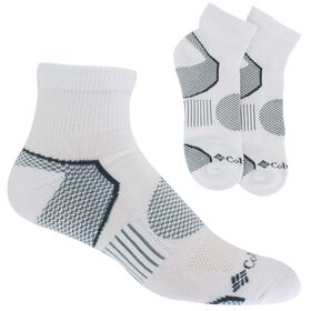 Socks Men's Columbia Balance Point Quarter 2-Pair Pack Side View With Package