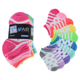 Girls' Socks Girls' Air Sports World Stripe & Heart 10 For $10 Pack Assortment View
