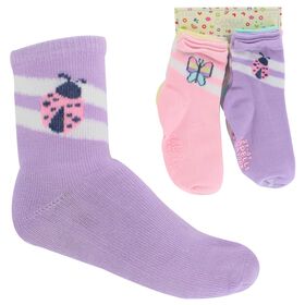 Infants' Socks Infants' Capelli Pretty Insects Crew 10 for $10 Side View With Package
