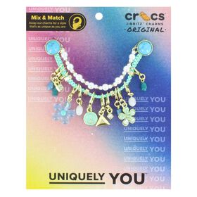 Keychains and Charms Crocs Jibbitz Blue Adjustable Charm Chain Front Package View