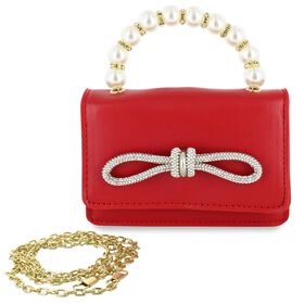 Handbags Willow & Ruby Rhinstone Bow Mini Bag Front View