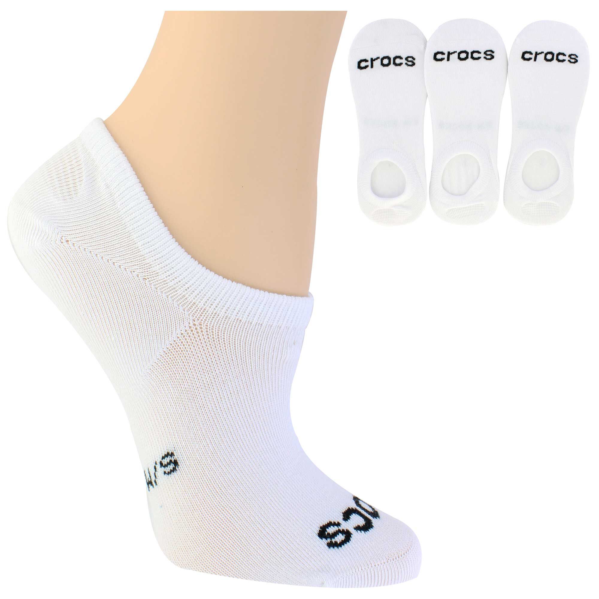 Women's Crocs Solid Low-Show 3-Pair Pack Side View With Package