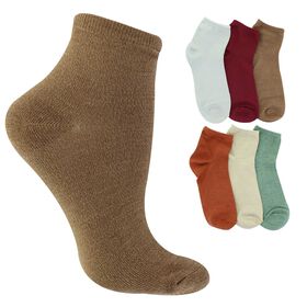 Socks Women's Capelli Super Soft Quarter 6-Pair Pack Side View With Package