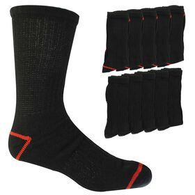 Socks Men's Bobcat Durable Work Crew Socks 10-Pair Pack Side View With Package