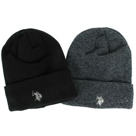  U.S. Polo Association Knit Beanie 2-Pack Front Set View