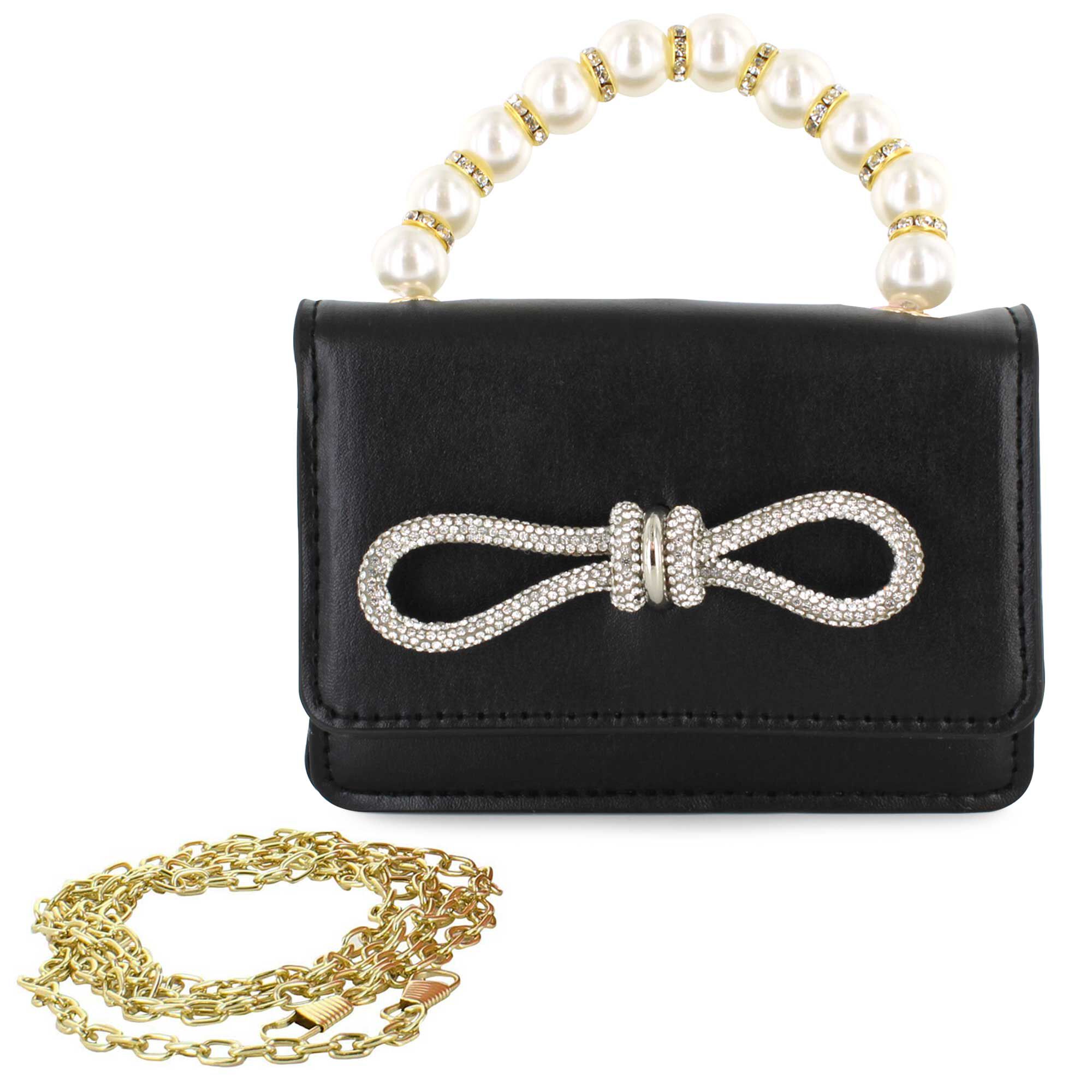 Willow & Ruby Studded Bow Mini Bag Front View