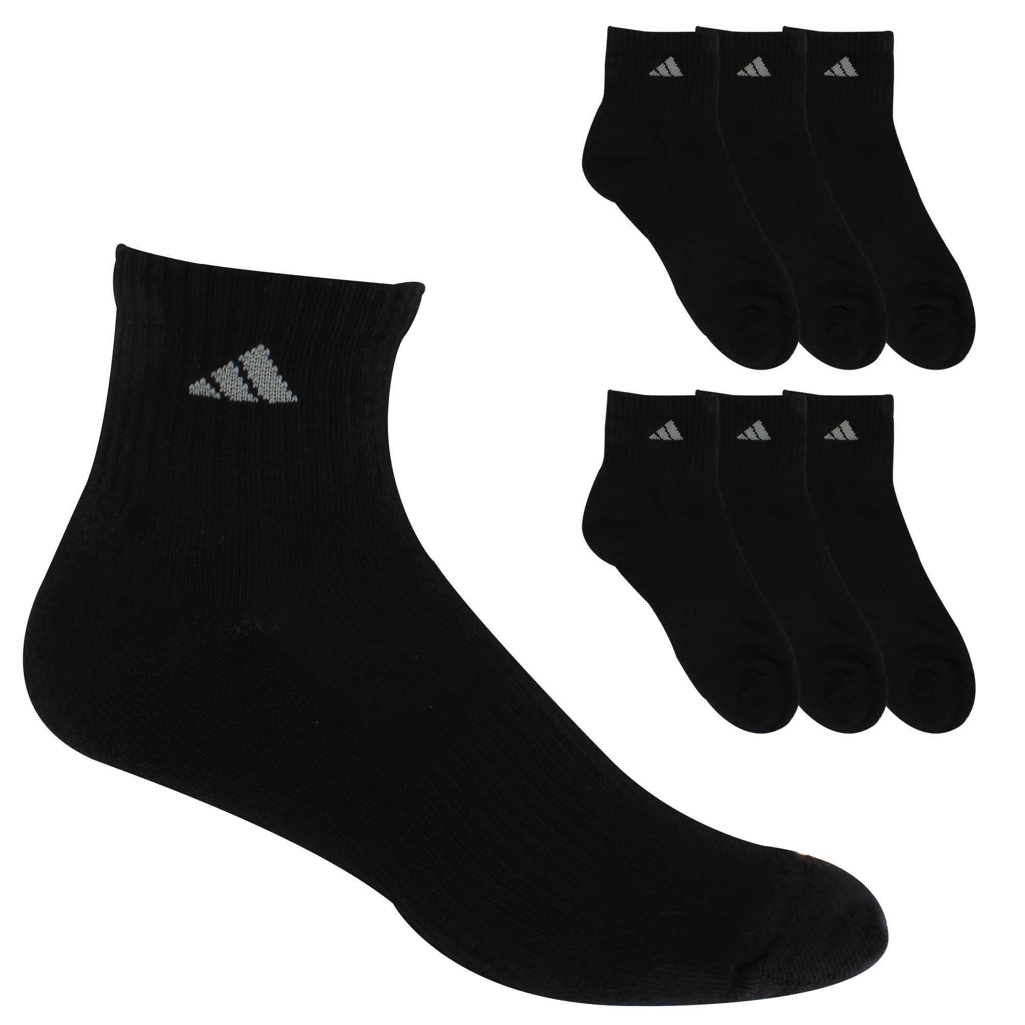 Men's adidas Quarter 6-Pair Pack Side View With Package