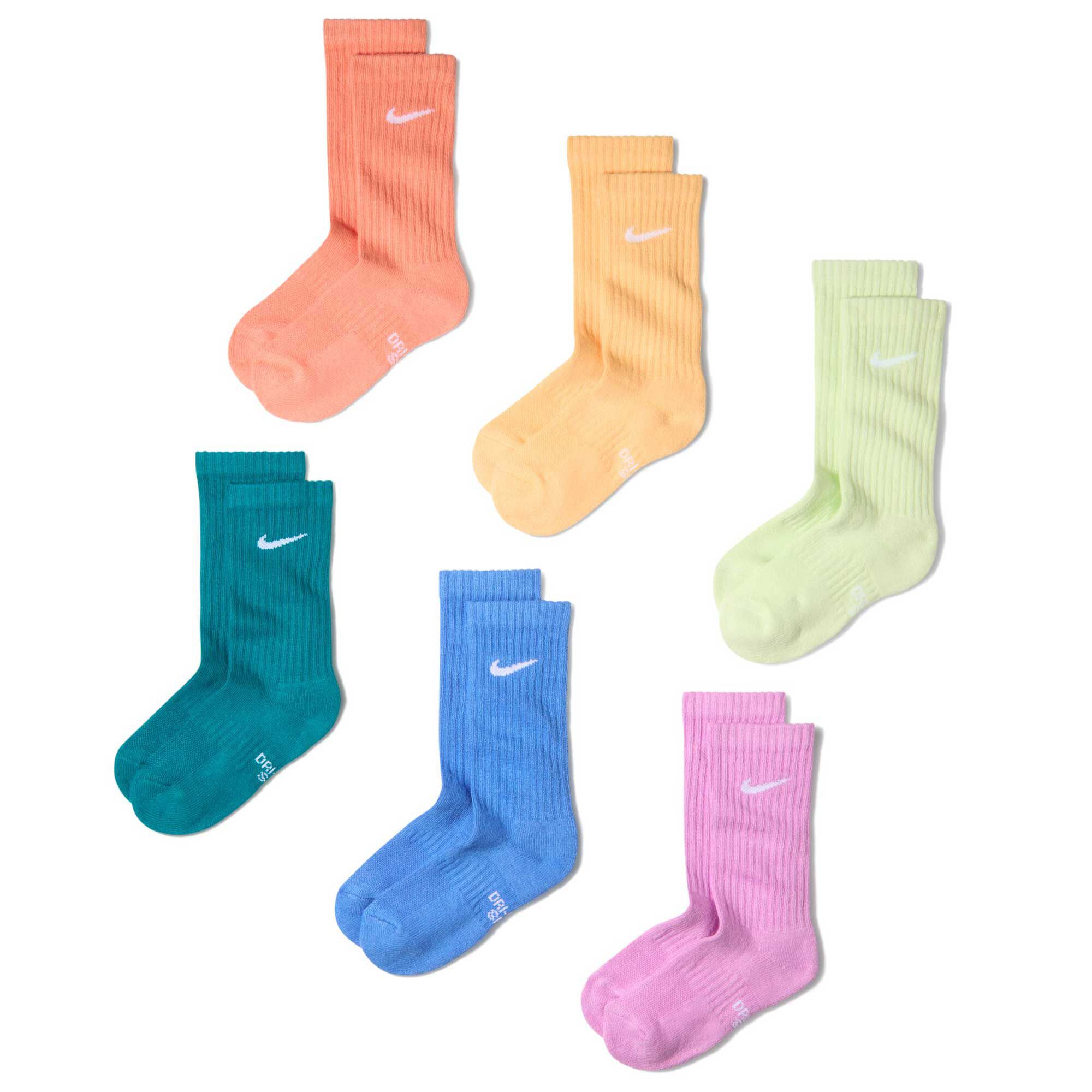 Kids' Nike Everyday Cushioned Crew 6-Pair Pack Front View