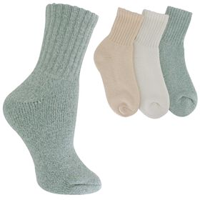 Socks Women's Born Full-Cushion Mini Crew 3-Pair Pack Side View With Package