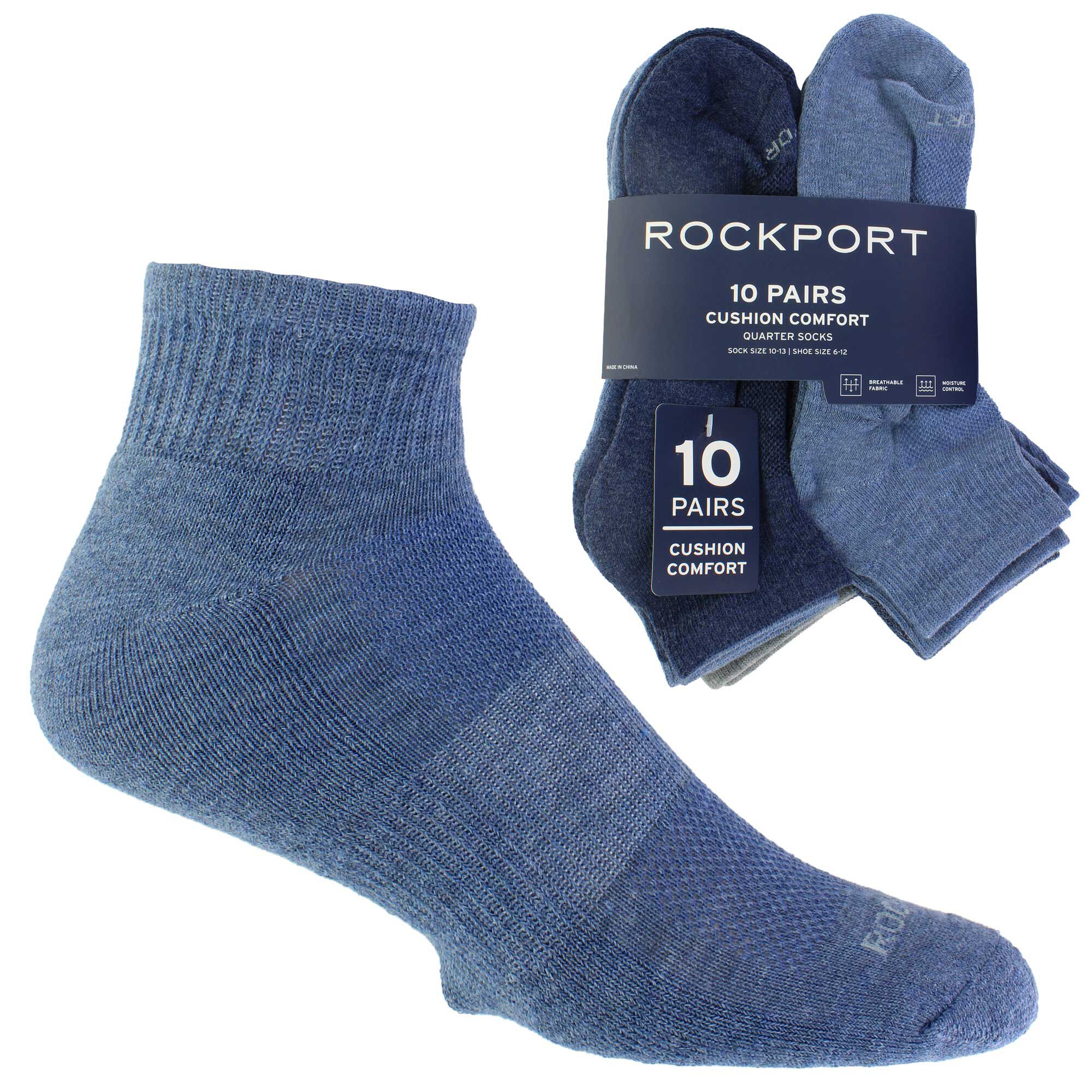 Men's Rockport Cushion Comfort Quarter 10 for $10 Side View With Package