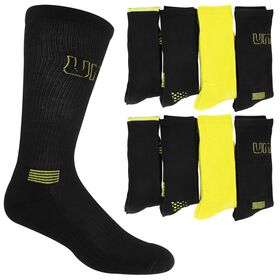 Socks Men's Umbro Logo Performance Crew 8-Pair Pack Side View With Package