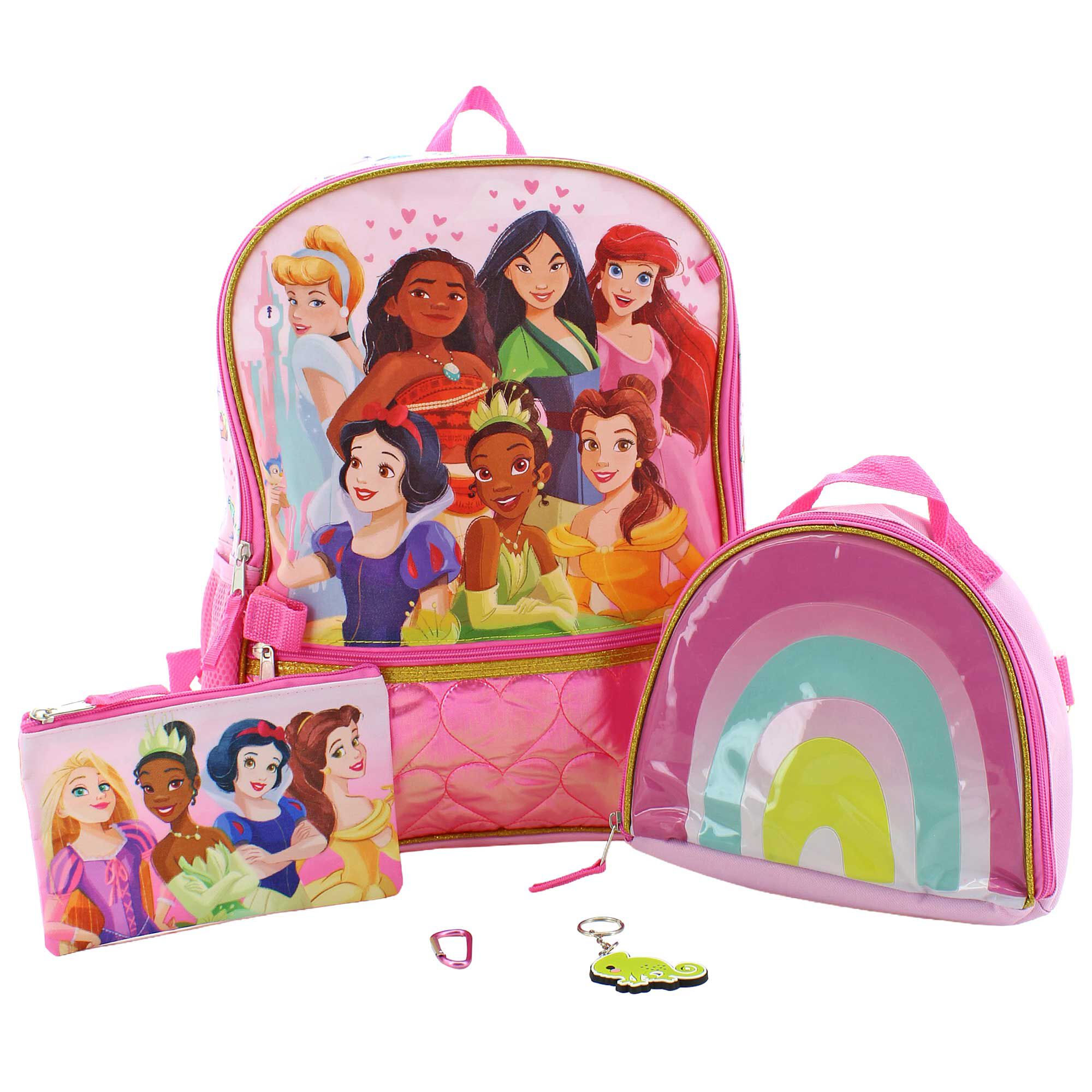 Disney Princess 5-Piece Backpack Set Front View