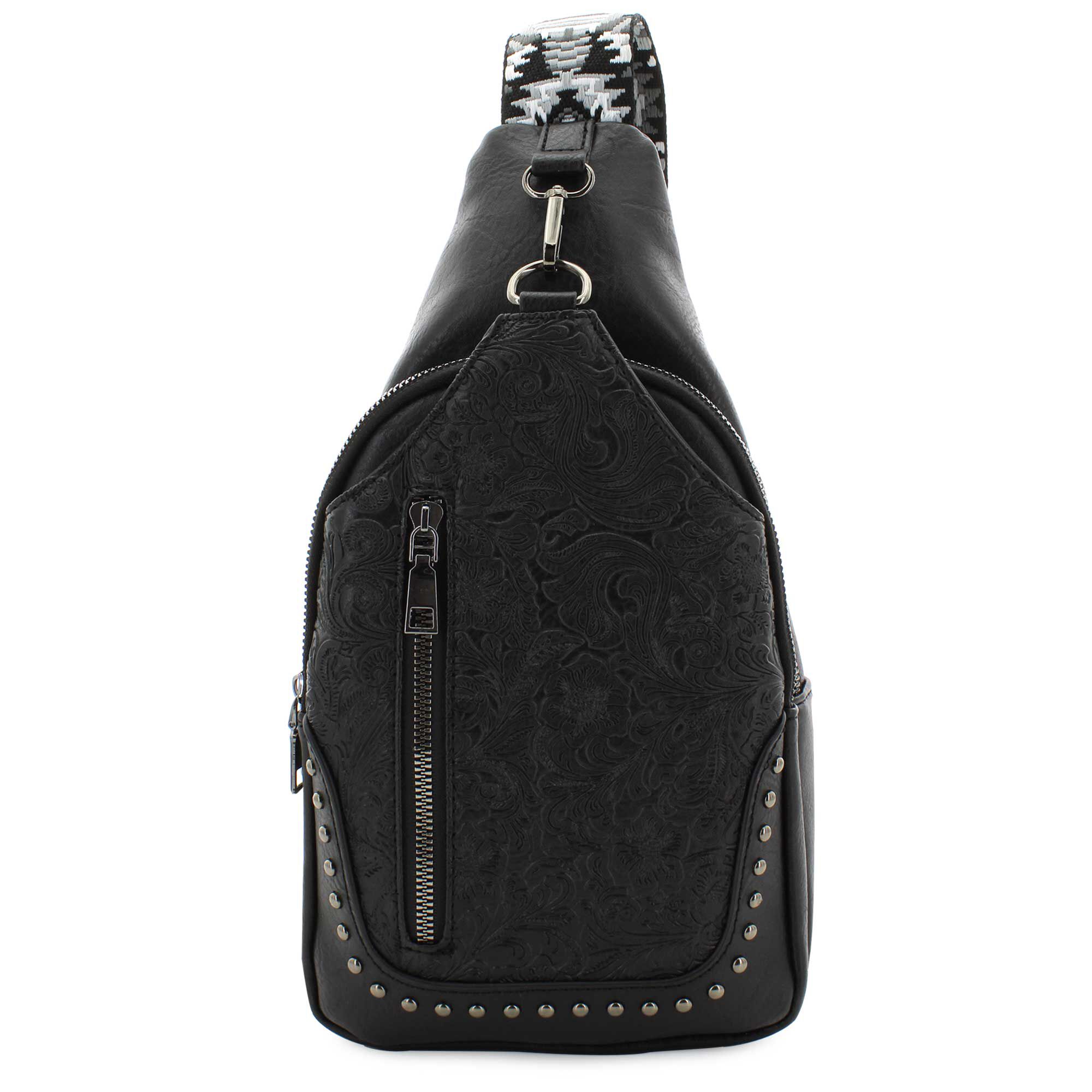 Sam & Hadley Embossed Sling Front View