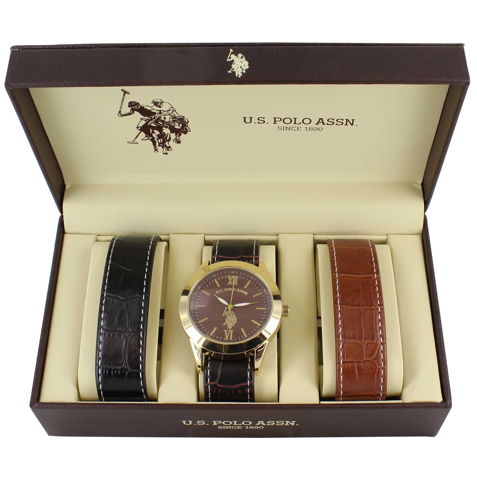 U.S. Polo Association 3-In-1 Watch Set Front Set View