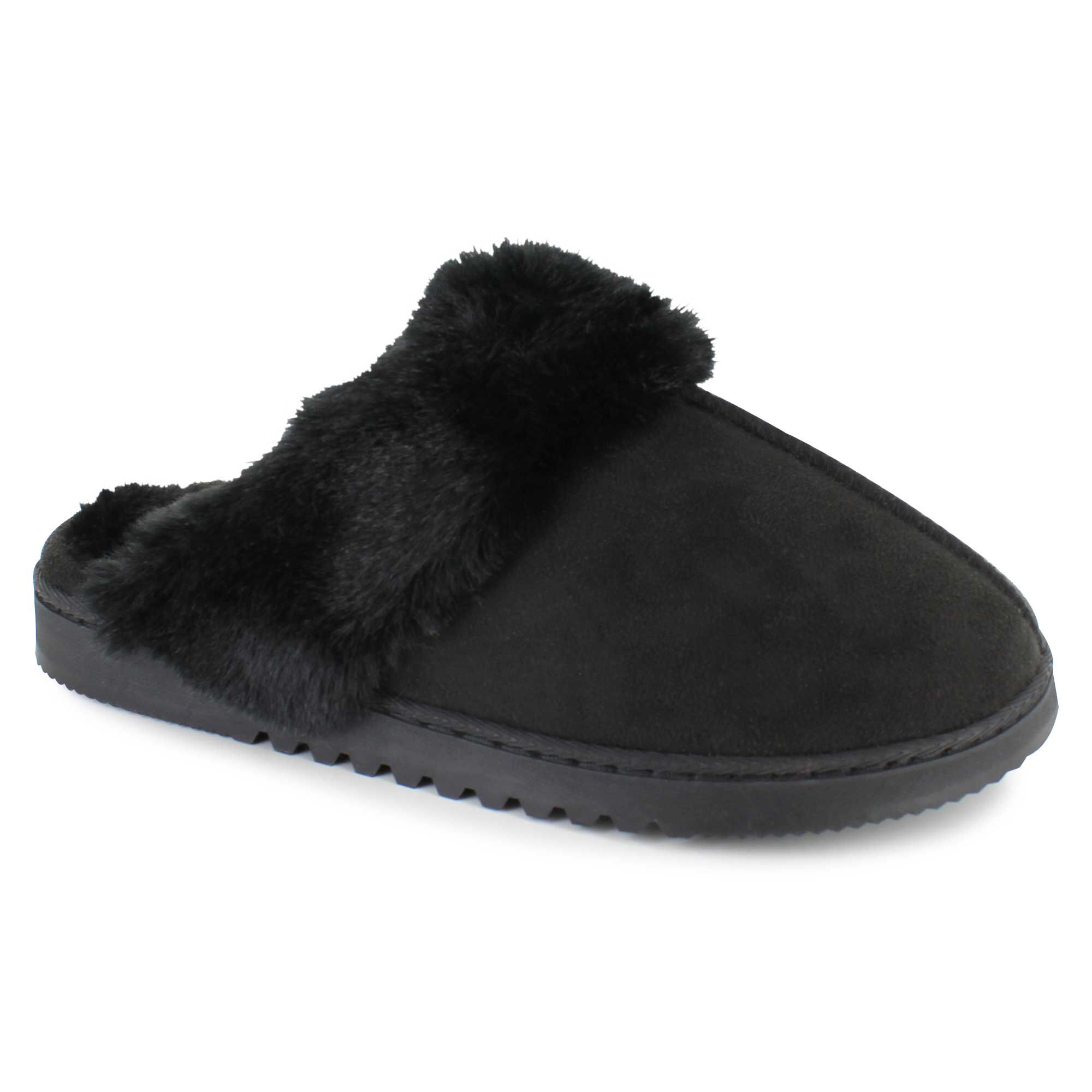 Women's Nine West Furry Clog With Memory Foam Right Side View