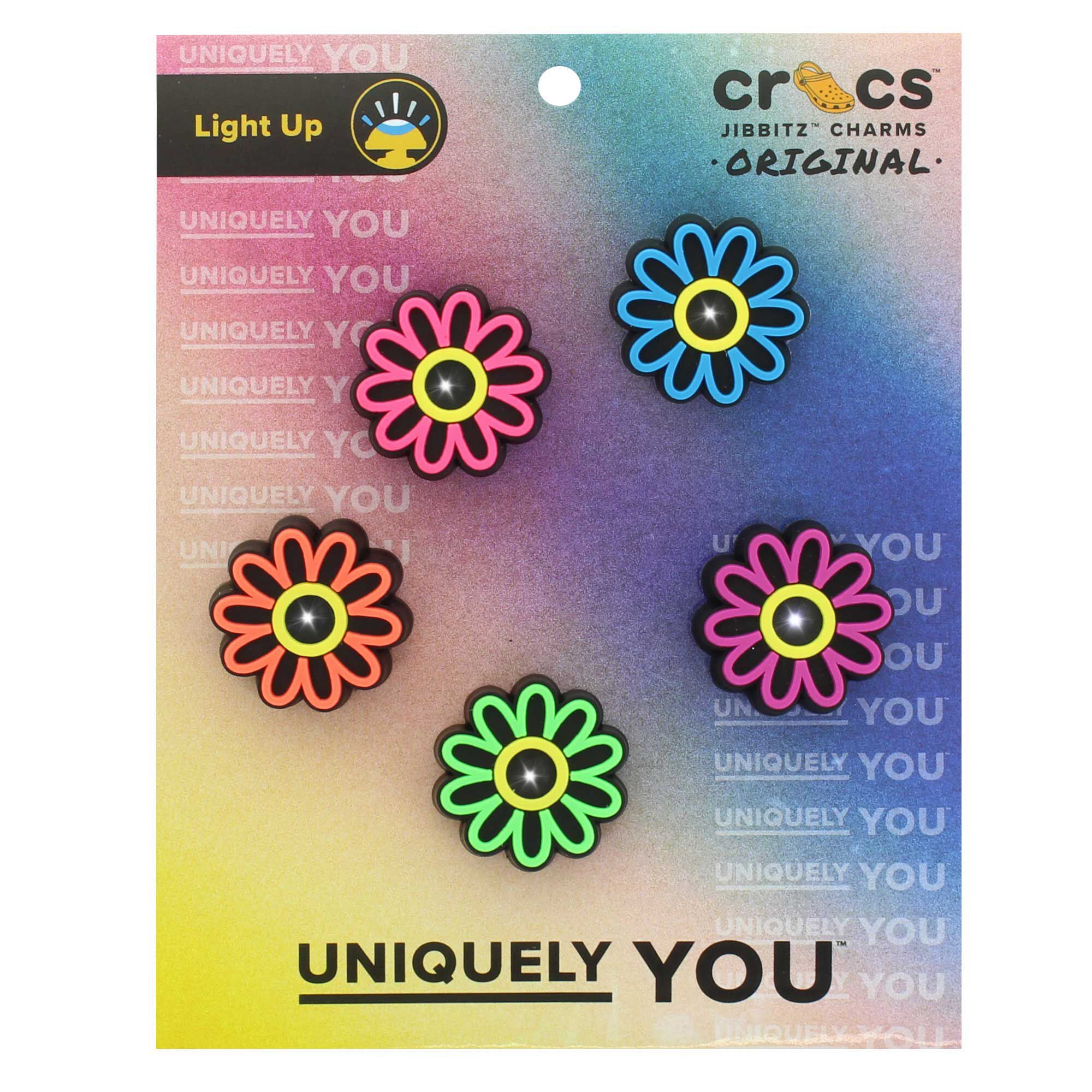 Crocs Jibbitz Light-Up Daisy 5-Pack Front Package View