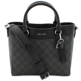 Nine West Lior Signature Logo Satchel Front View