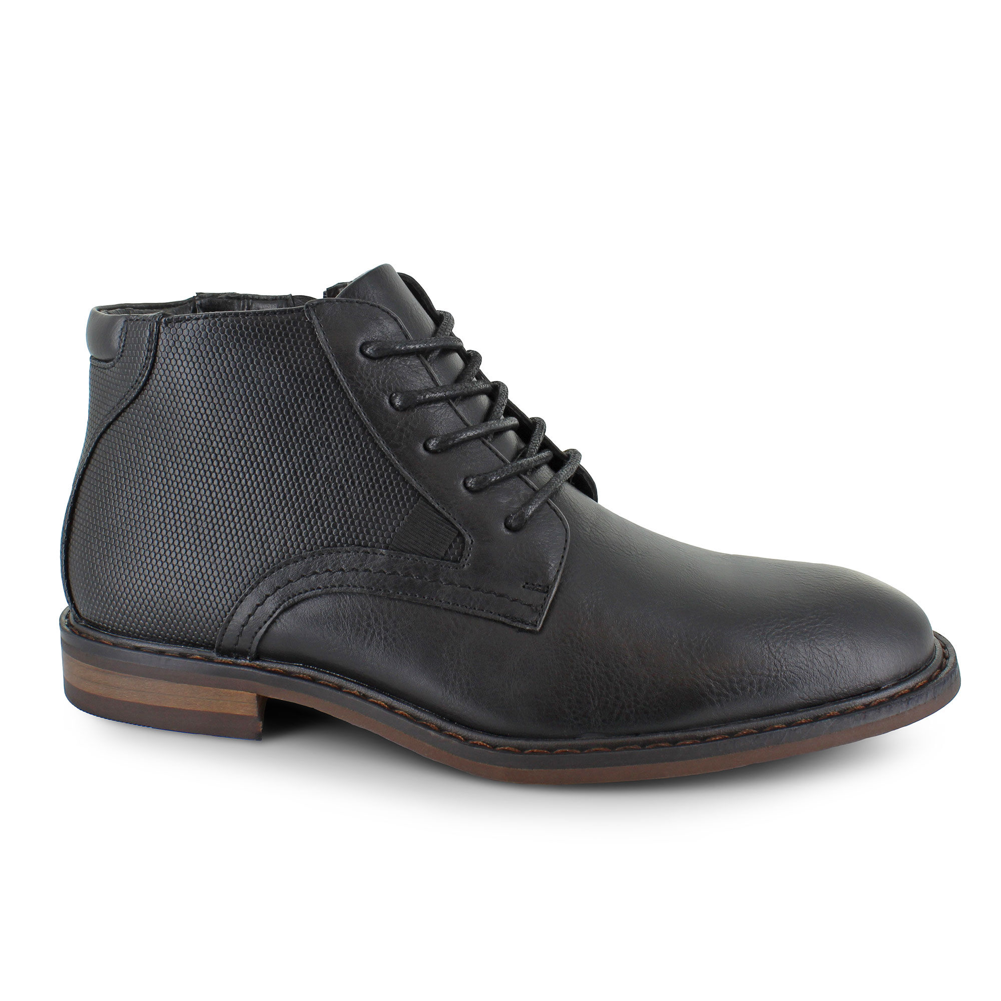 Men's boots at shoe show store